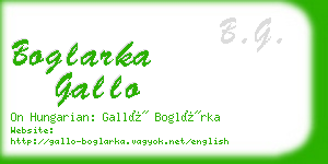 boglarka gallo business card